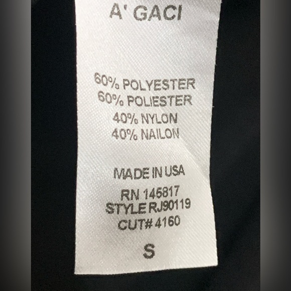 Womens A'gaci Open Back Size Small Black Dress - Picture 3 of 4